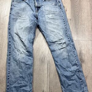 2 pairs of Y2k American Eagle Outfitters Men's Light Blue Straight Jeans